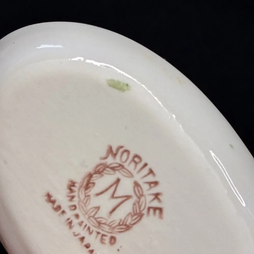 Antique Noritake Princess Handpainted Art Deco Celery Dish Salt Cellar Set Japan